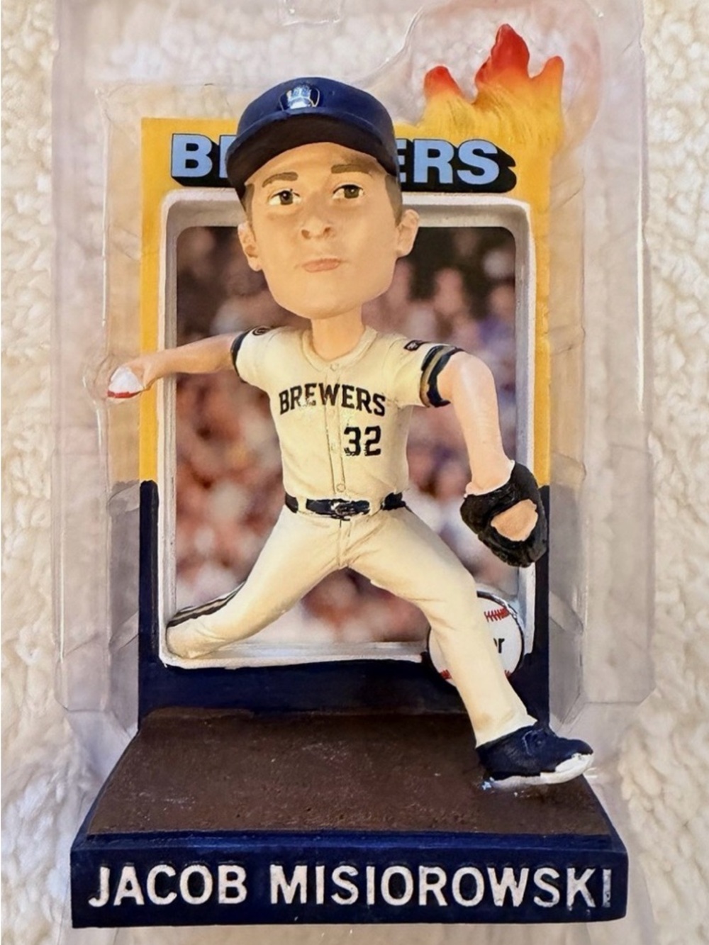 NEW Jacob Misiorowski Collector Card Series Bobblehead Milwaukee Brewers